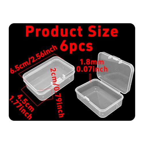 pson 6Pcs 2.56 x 1.77 x 0.79 Inch Small Clear Plastic Beads - Image 3