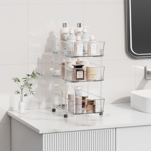 Height Adjustable Pull Out Under Sink Organizer, Bathroom - Image 7