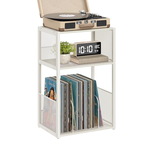 VASAGLE 3-Tier Record Player Stand, Vinyl Record Storage - Image 2