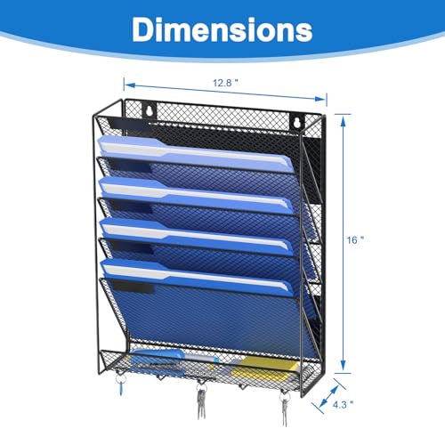 OUTWOLF Magnetic File Holder, 6-Tier Magnetic Wall Hanging - Image 3