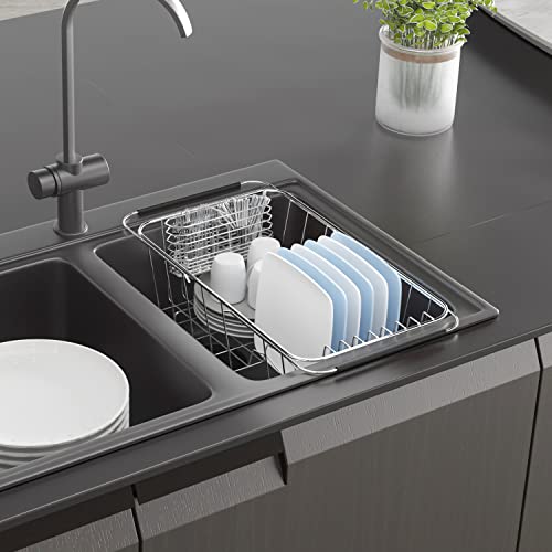 JAQ Over Sink Dish Drying Rack for Small Sink, Compact - Image 3