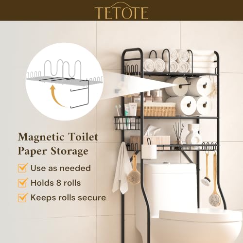 Over The Toilet Storage Rack, 3-Tier Bathroom Organizer - Image 4