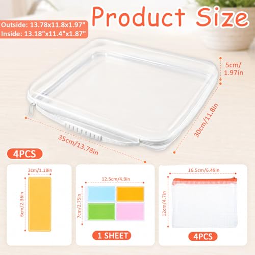 4-pack Extra Large Clear Board Game Storage Case with Handles - Image 4