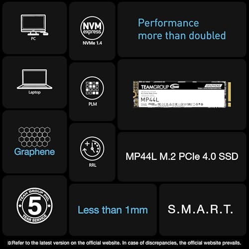 TEAMGROUP MP44L 500GB SLC Cache NVMe 1.4 PCIe Gen 4x4 M.2 2280 - Image 4