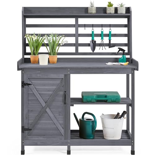 Yaheetech Outdoor Potting Bench with Storage, Planting - Image 2