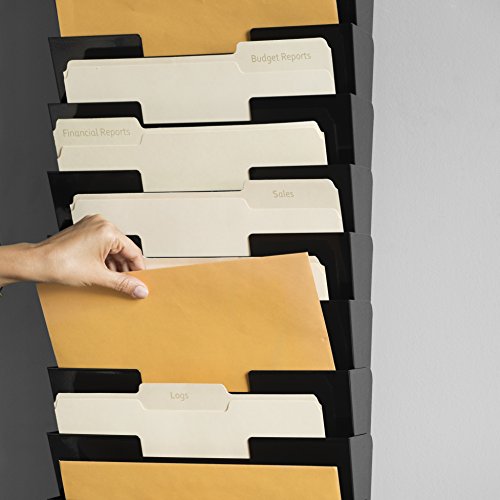 Wallniture Lisbon 15-Tier Wall Mounted File Holder and Desk - Image 4