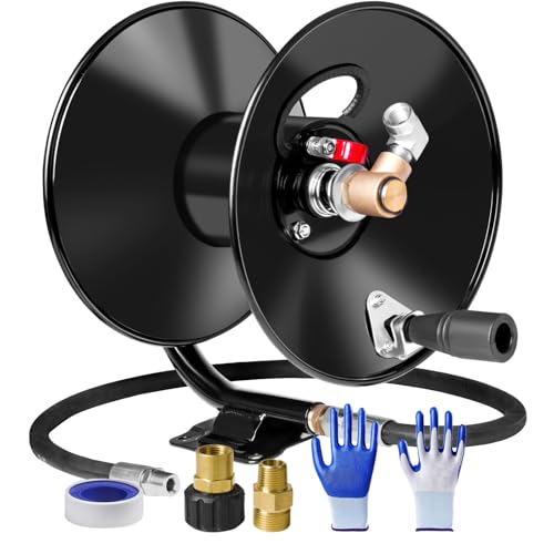 MEKOH Compact Pressure Washer Hose Reel 50ftx3/8” / 65ftx1/4” - Image 2