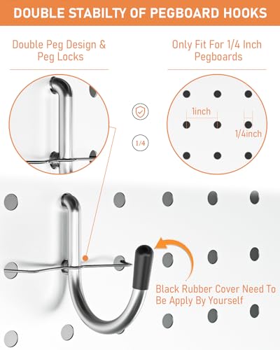 INCLY 100PCS 1/4 Inch Extra Thick Pegboard Accessories Kit - Image 7