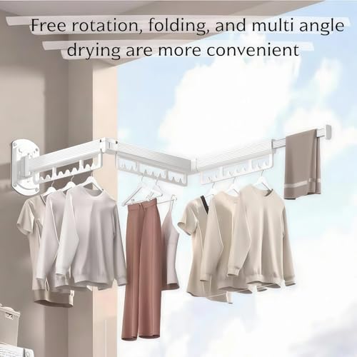 Clothes Drying Rack Wall Mounted,Collapsible & Retractable - Image 7