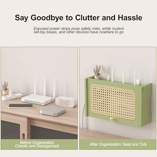 Home Media Storage Cabinet, Power Strip and Cable Ma | Cable Managemen - Image 7