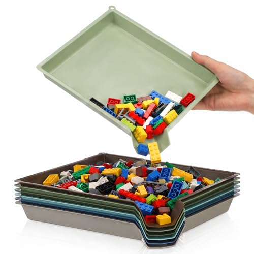 Reallnaive 6 Pcs Plastic Art Sorting Funnel Trays, Earthtone - Image 2