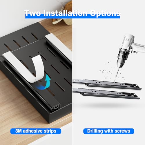 Mustorn 2 Pack Pull Out Cabinet Organizer,21.8" Deep Slide Out - Image 5