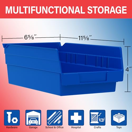 Akro-Mils 30130 Heavy Duty Plastic Shelf Bins, 12"x 6.5"x 4" - Image 4