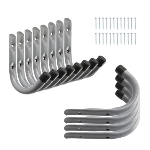 Garage Hooks, 4 Inch Heavy Duty Steel J Hooks for Wall - Image 2