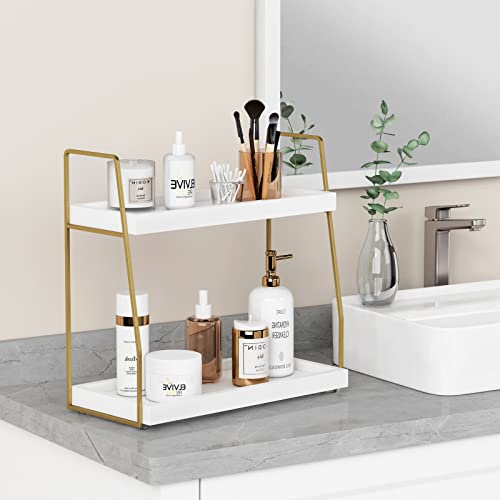 Forbena Bathroom Organizer Countertop, Gold Bathroom Counter Sink - Image 5