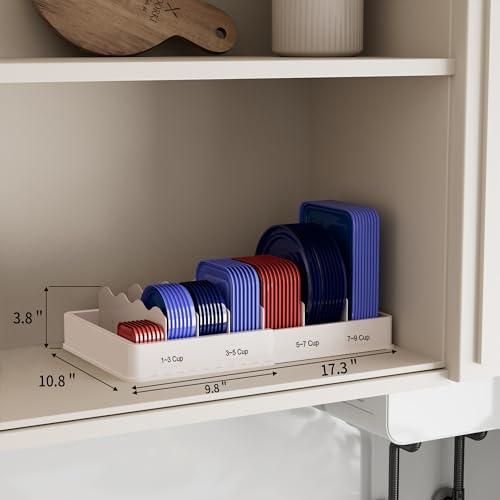 SWOMMOLY Expandable Food Container Lid Organizer for Kitchen - Image 4
