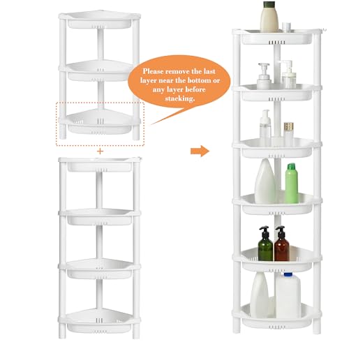 ELYKEN Corner Shower Caddy Standing, 4 Tier Plastic | All Products - Image 6