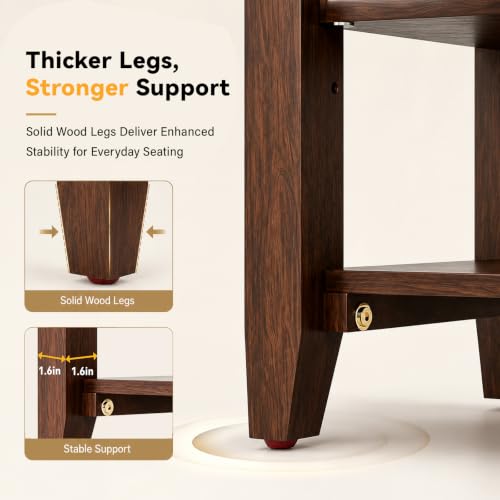 Shoe Rack Bench for Entryway, 3 Tier Adjustable Shelves - Image 6