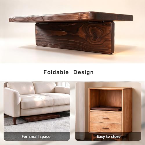 10"x16" Pine Wood Sofa Tray, Foldable Insert Cup Holder - Image 7