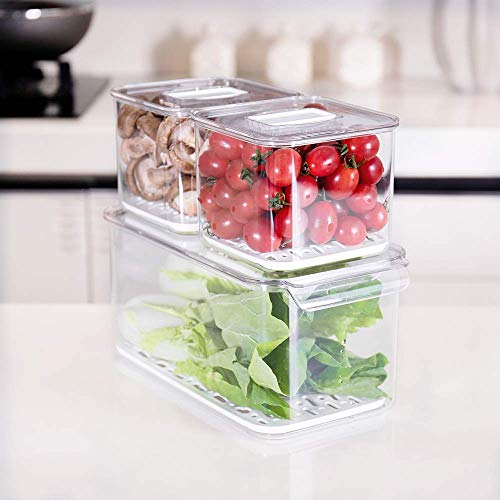 SANNO Produce Saver Containers for Refrigerator - Stackable - Image 3