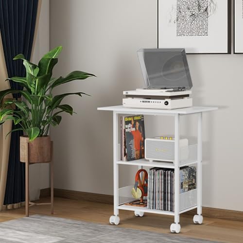 Printer Stand, 3-Tier Industrial Large Printer Table with Shelf - Image 7