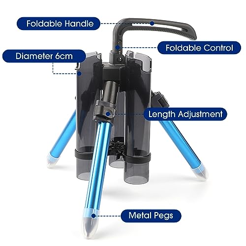3-Tude Portable Fishing Rod Holder - Stand Holds Up to 3 - Image 4