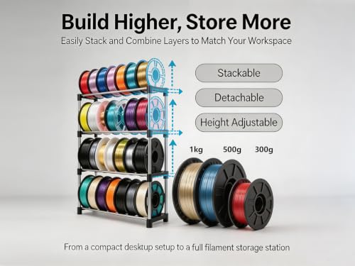 3D Printer Filament Storage Rack – Easy Install （4Tier） - Image 8