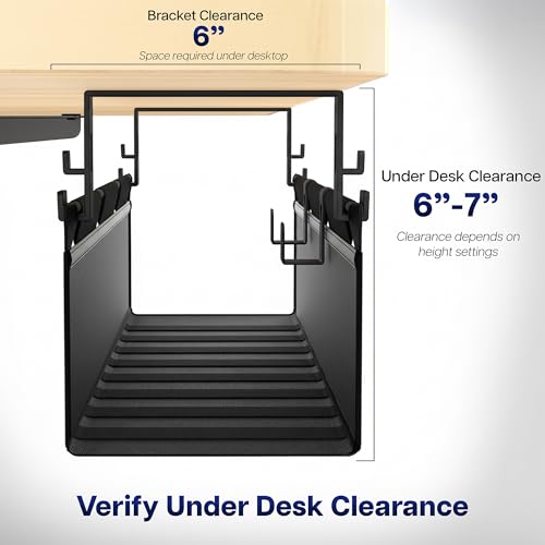 VIVO Black Screw-on 47 in Fabric Cable Management Tray - Image 7