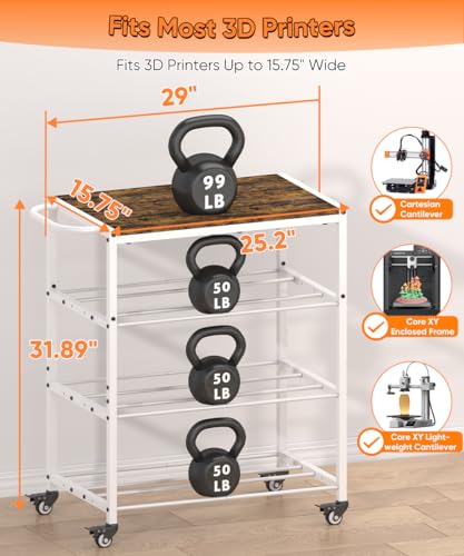 3-Tier 3D Printer Filament Storage Rack with Stand & - Image 6