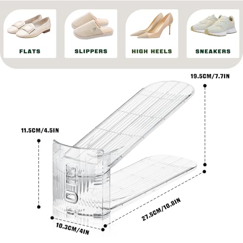 FENRUNXU Shoe Slots Organizer for Closet,12PACK Shoe Stacker Shoe - Image 5