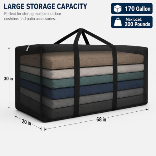 177 Gallon Extra Large Waterproof Patio Cushion Storage - Image 3