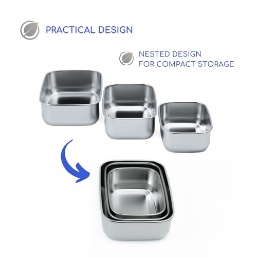 Stainless Steel Food Storage Containers with Clear Platinum - Image 7