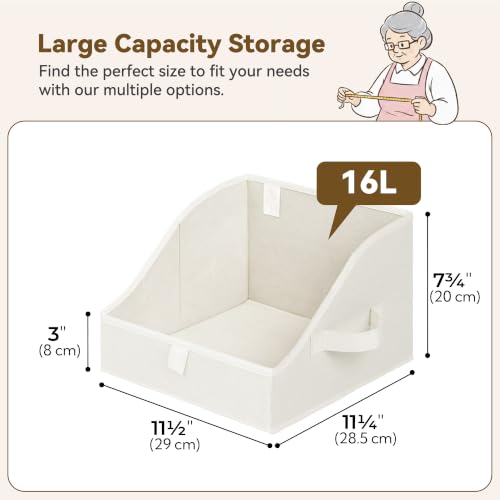 GRANNY SAYS Trapezoid Closet Storage Bins, Small, Beige, 3-Pack - Image 7