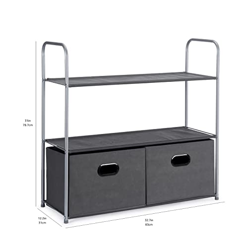 Amazon Basics Freestanding Closet Organizer with Fabric Bins - Image 4