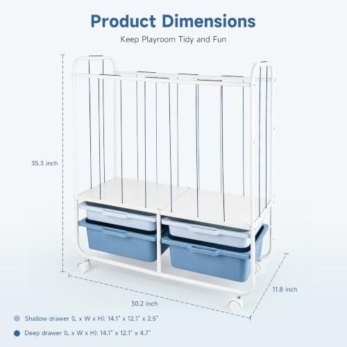 Stuffed Animal Storage with 4 Drawers, Large Capacity Toy Storage - Image 4