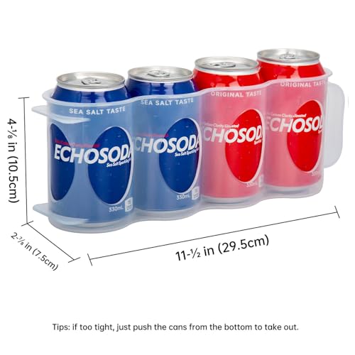 Portable Soda Can Organizer for Refrigerator, Clear, 2 Pack - Image 3