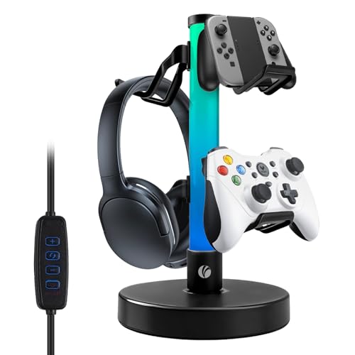 VCOM Headphone Stand with 17 Light Modes, Gaming Controller - Image 2