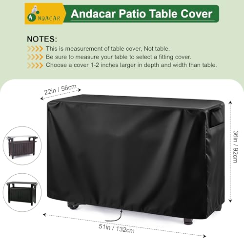 Outdoor Prep Table Cover 52" for Keter Unity XL Portable - Image 3
