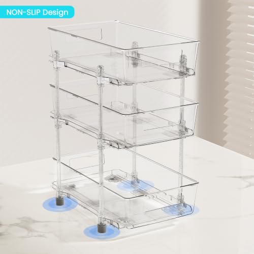 Height Adjustable Pull Out Under Sink Organizer, Bathroom - Image 5