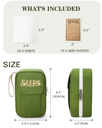 Seed Storage Organizer with 20 Clear Sleeves, 10 PCS Seed - Image 4