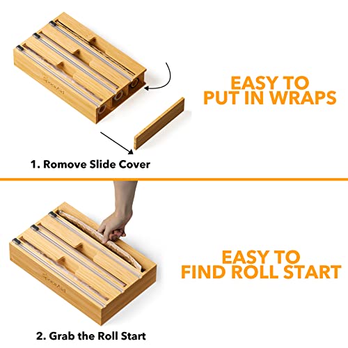 SpaceAid WrapNeat 3 in 1 Wrap Organizer with Cutter | All Products - Image 5
