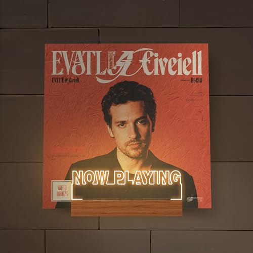 CoolGift Mart Now Playing Vinyl Record Stand Wall Mount, Light up - Image 5