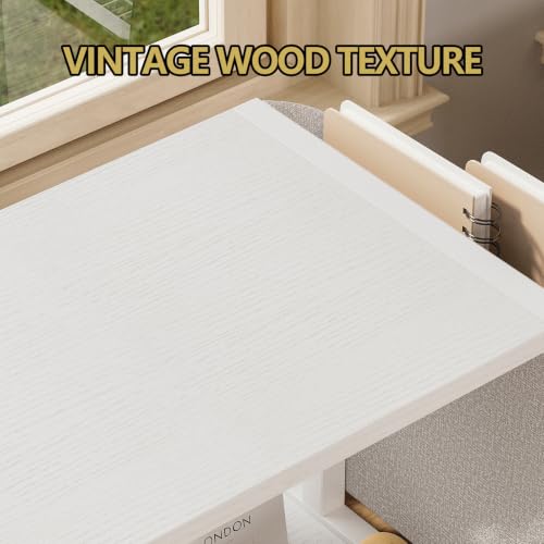 VEDECASA 2 Tier Modern White Wooden Under Desk Printer - Image 7