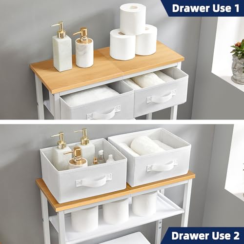 MOHOPE 2-Tier Over The Toilet Storage with 2 Fabric | All Products - Image 5