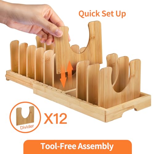 Bamboo Pots and Pans Organizer under Cabinet - Image 3