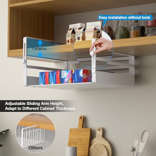 2 Pack Under Shelf Storage Basket | Home Organization - Image 4