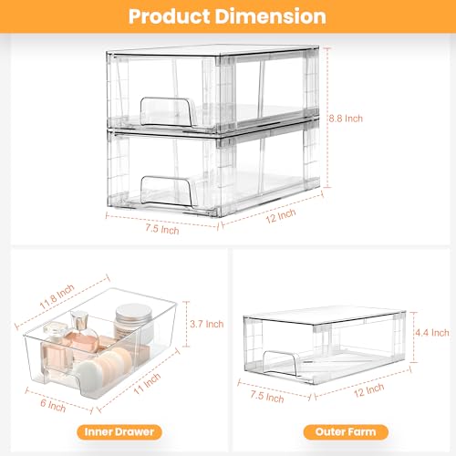 6 Pack Stackable Storage Drawers,Plastic Organizers | All Products - Image 4