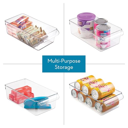 iDesign Fridge Storage Bin with Handle, Set of 4, Clear - Image 6