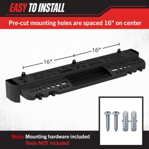 Stalwart Wall Mount Hand Tool Organizer with 61 Holes and 4 Hooks - Image 8