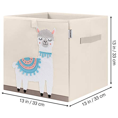 13 Inch Animal Cube Storage Bins, Foldable Fabric Kids Toy - Image 4